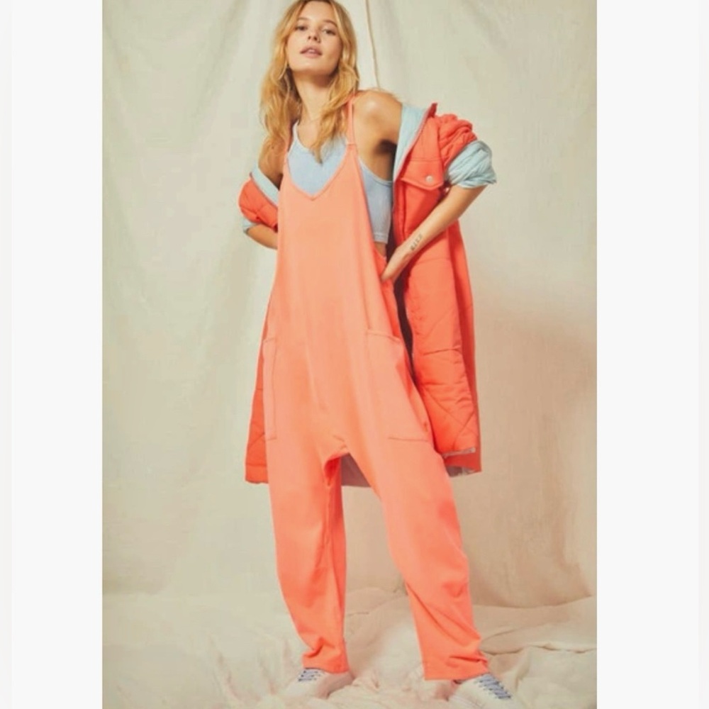 Hot Shot Onesie FP Movement by Free People Jumpsuit with Relaxed Fit in Melon - Picture 7 of 10